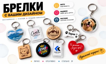 Брелки с вашим дизайном